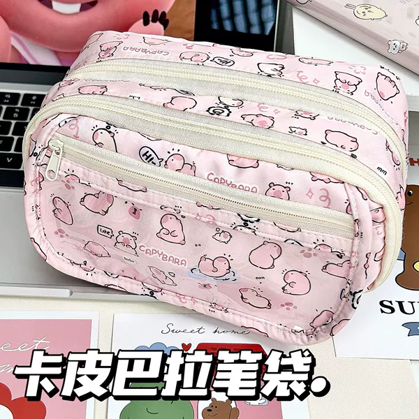 Fuchsia pen, pencil case