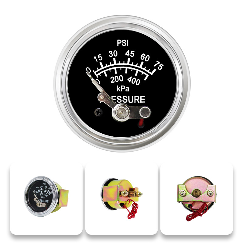 Murphy Oil Pressure Gauge 117047 52mm 0-75Psi 12/24V Chrome-Plated Universal Car Oil Pressure Gauge