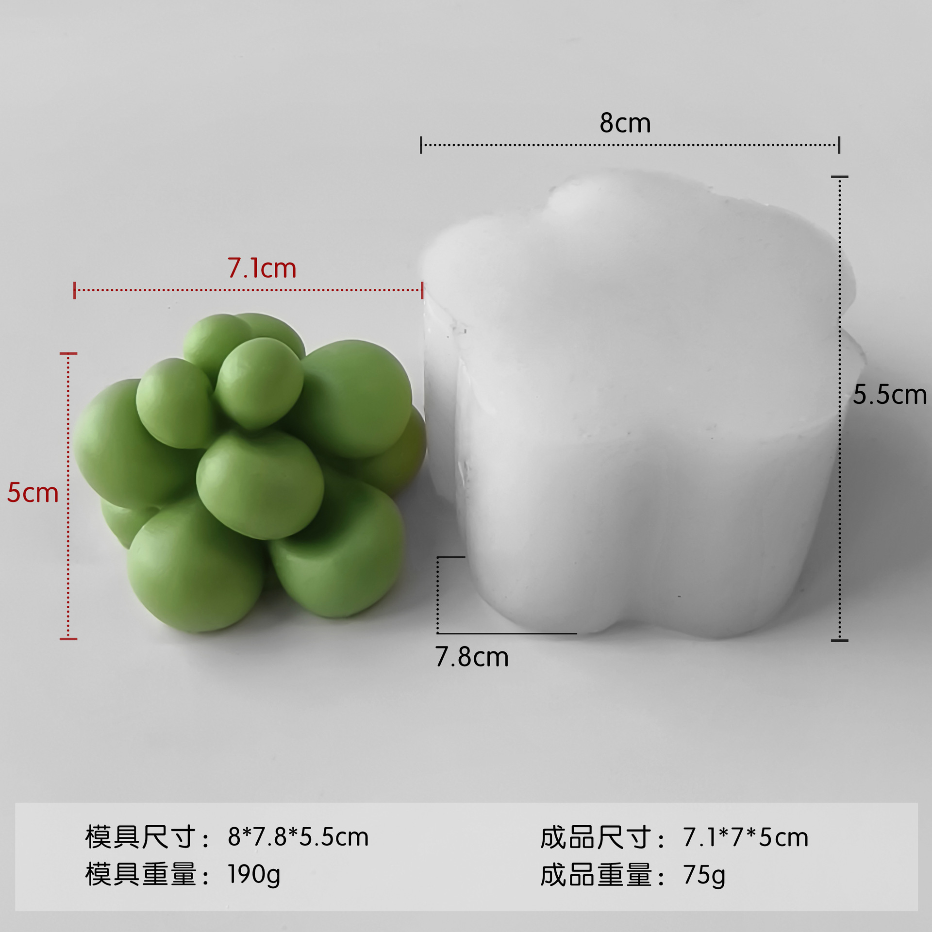 Molde de silicona de aromaterapia de cactus, taza hecha a mano, molde de vela suculente de cactus, adornos de resina de epoxi de bricolaje