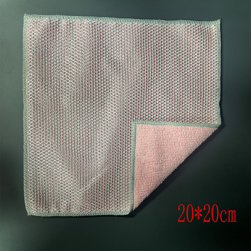 풀 폴리에스터 싱글 + 실버 와이어 걸레	20*20cm 핑크