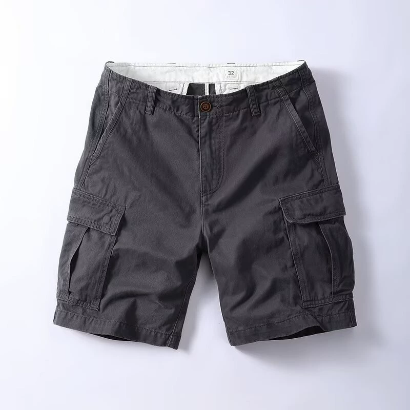 Хлопковые шорты, износостойкие и дышащие, свободный крой, карманы, M–3XL