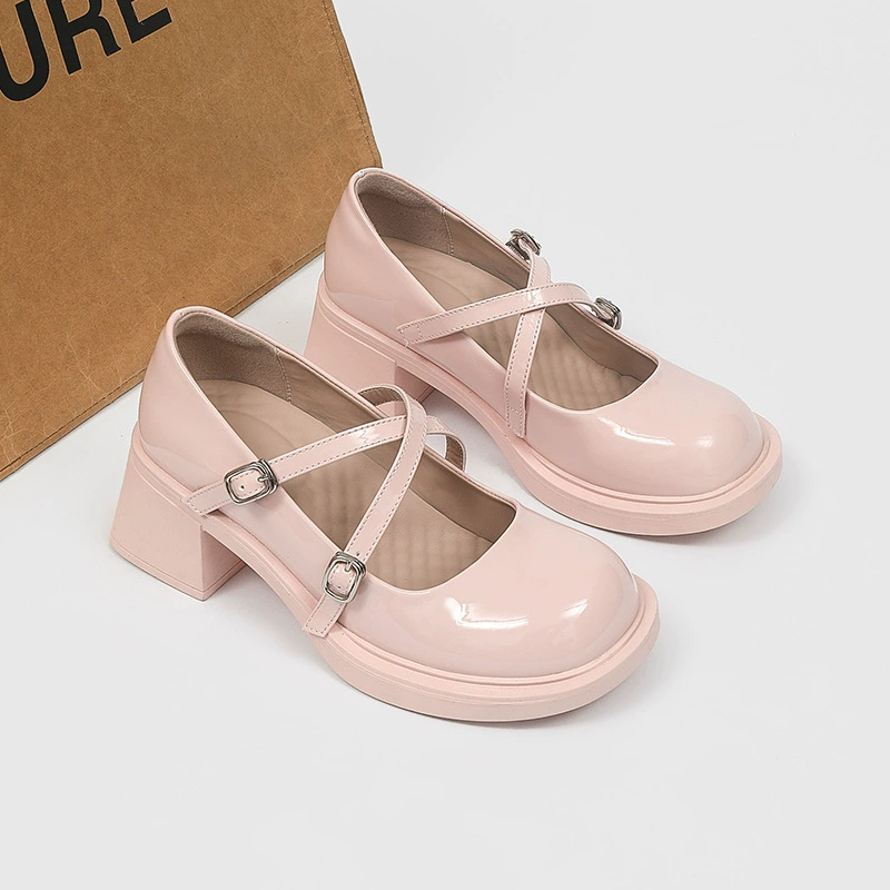 Footwear от , подходит к юбке для кожаной обуви, французский стиль, коллекция 2023