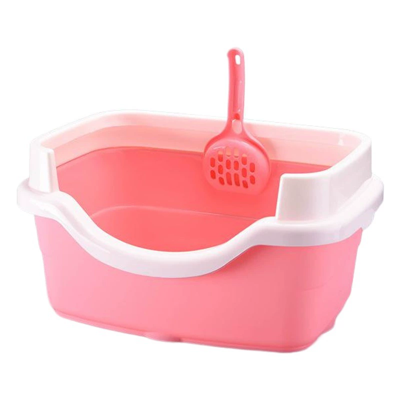 Прямые поставки с фабрики взрывоопасных принадлежностей для домашних животных оптом квадратный лоток для домашних животных туалет для домашних животных кошка туалет с защитой от брызг