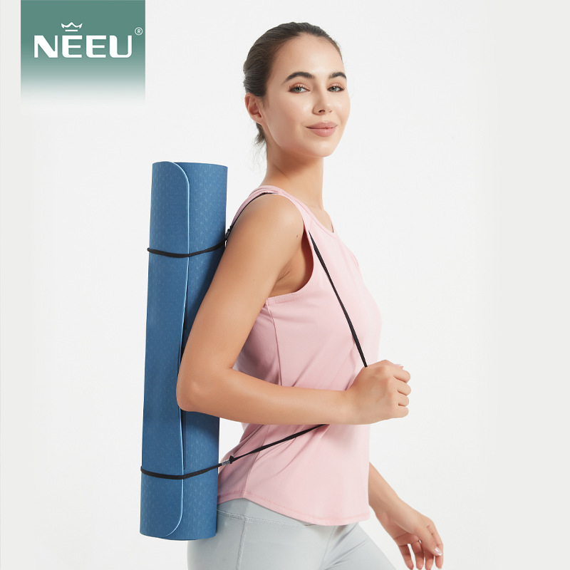 [Yoga mat] tpe fitness mat gymnastics mat widened thickened fitness non-slip environmental protection yoga mat lengthened mat