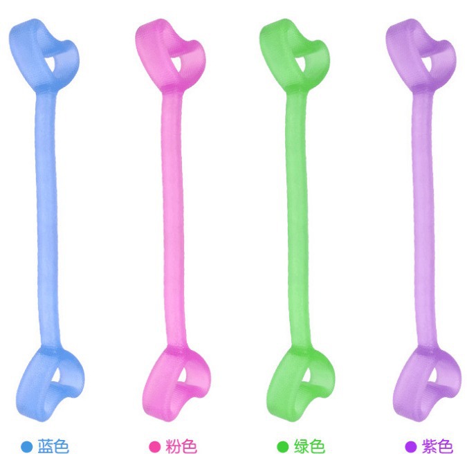 批发TPE健身绳健身带瑜加绳阻力带一字面条8字环形TPR拉力带果冻