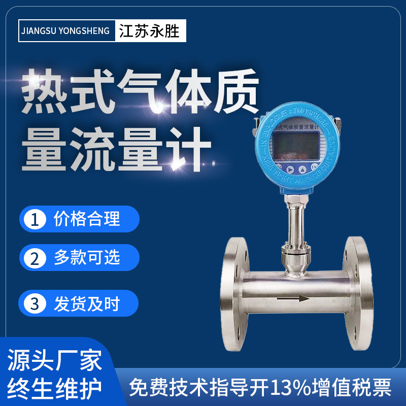 热式气体质量流量计插入式管道式流量气流压缩空气气体流量计量器