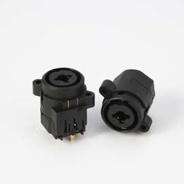 纽崔克卡侬座 焊线大粗脚 镀金插座