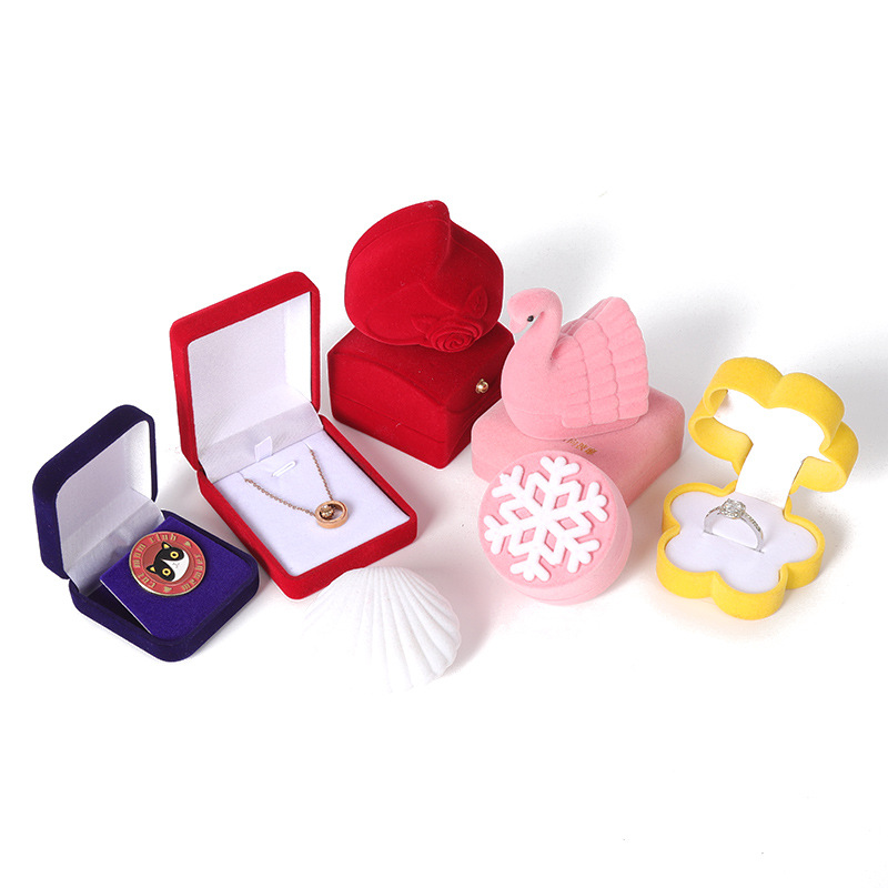 Caja Organizadora de Joyas y Anillos de Franela para Guardar Joyas