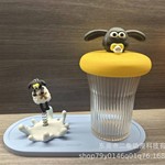 小羊肖恩周边杯盖杯垫咖啡杯周边可爱动物潮玩周边