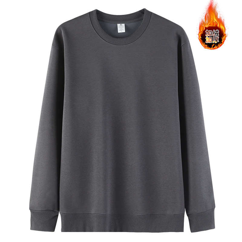 400g hombres pesados más suéter de cuello redondo de terciopelo modelos de otoño e invierno suéter grueso de manga larga camisa de manga larga chaqueta de tendencia