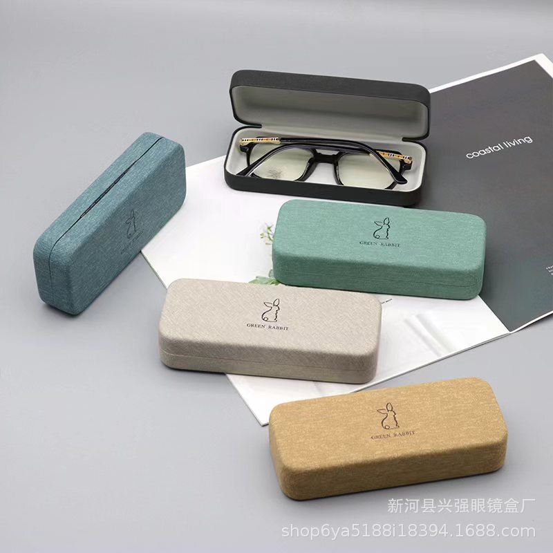 Glasses box high color value high sense of high-capacity anti-pressure anti-fall fashion small fresh iron square mirror box custom LG