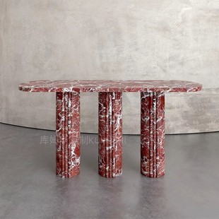 Natural Marble Light Luxury Entrance Table Modern Simple Designer Villa Living Room Entrance Entrance Table