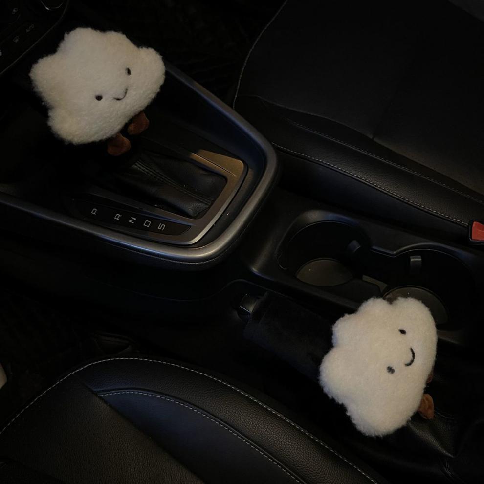 Little Dinosaur Car Gear Shift Cover, Gear Lever Protective Cover, Manual and Automatic Gear Cover, Universal Cute Handbrake Cover Set