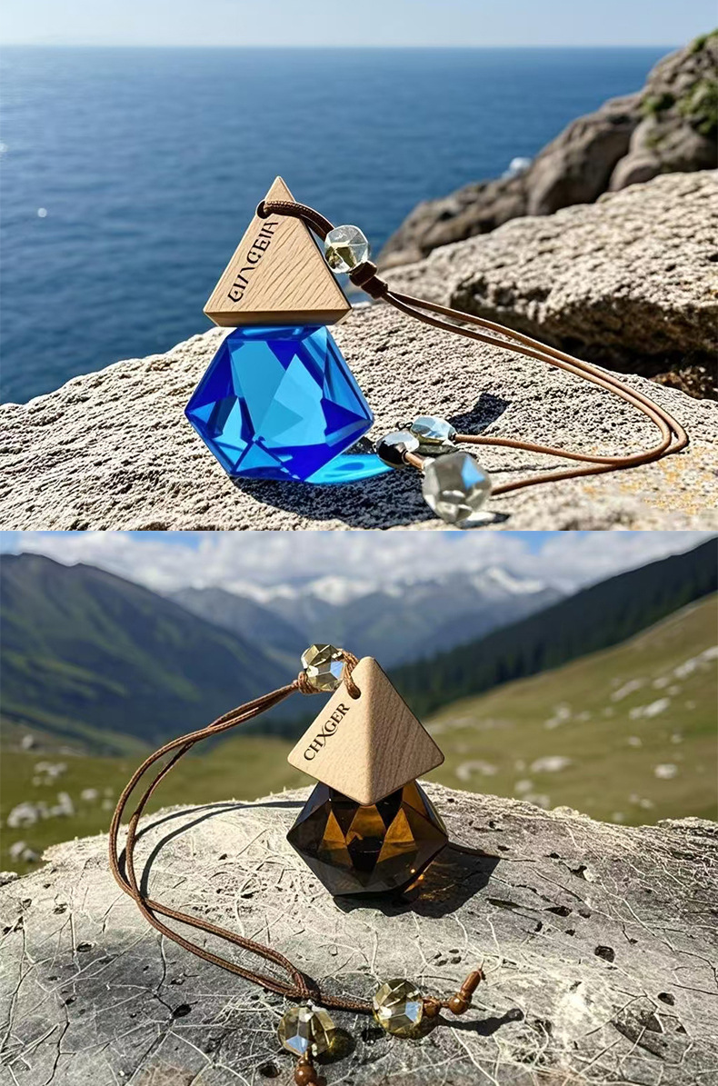 Amazon's Same Style Hanging Car Perfume Pendant with a High-End Feel, Essential Oil Fragrance, Long-Lasting Aroma, Deodorizing Floral Scent