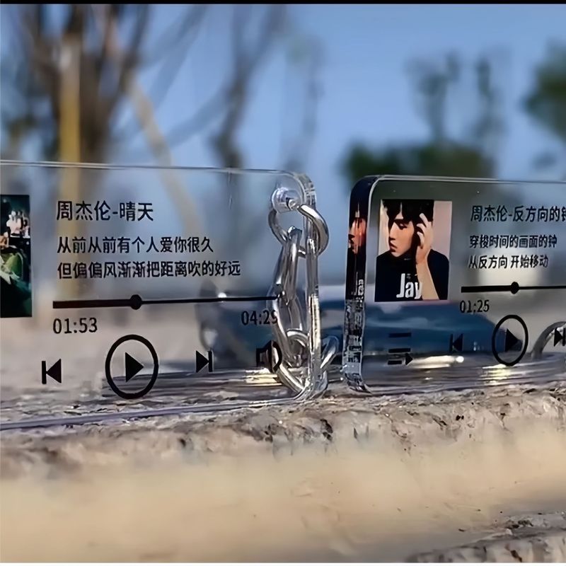 明星专辑音乐歌词周边钥匙扣diy挂件卡通亚克力钥匙扣粉丝小礼品|undefined
