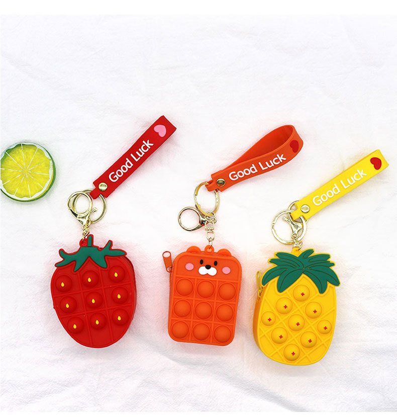 Silica Gel Material Animal Pattern Cute Animal Silica Gel Women'S Keychain