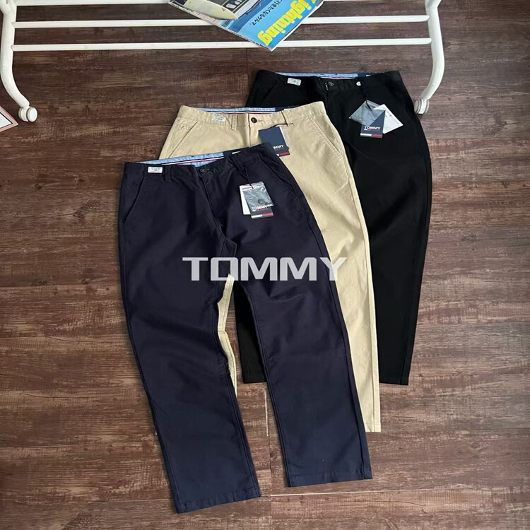 Tommy Classic Solid Color Slightly Stretchy Skin-Friendly Comfortable Straight-Leg Casual Pants Tommy Classic Solid Color Slightly Stretchy Skin-Friendly Comfortable Straight-Leg Casual Pants