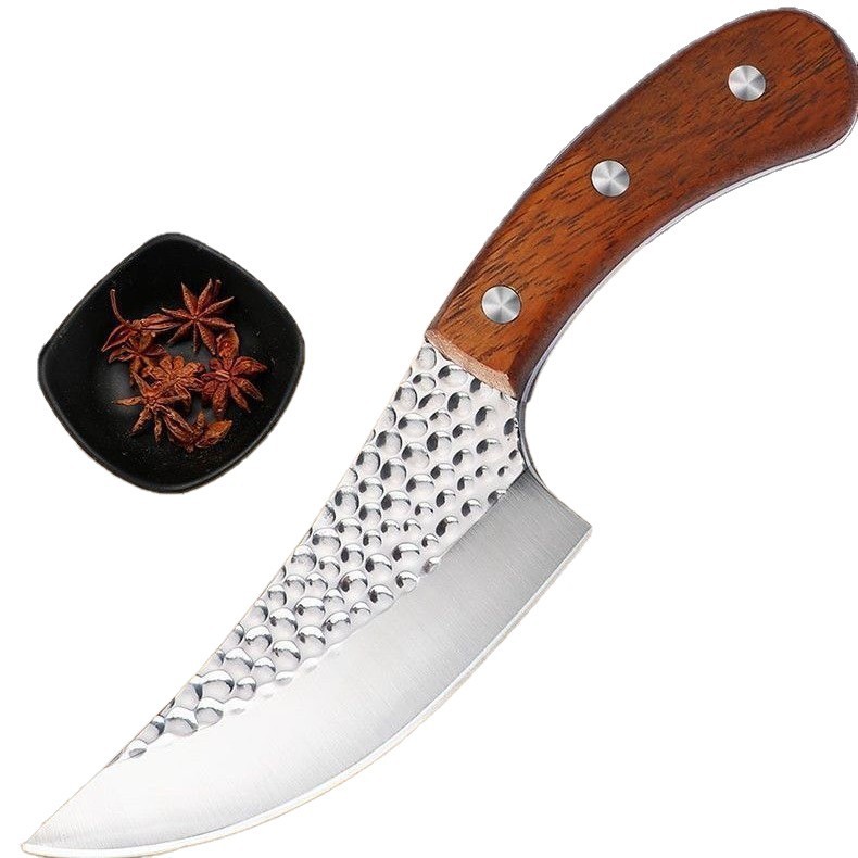 División de corte de carne de cerdo de corte de carne de acero inoxidable cuchillo afilado cuchillo de corte de hueso cuchillo de carnicero cuchillo de forja División sin