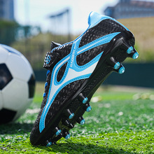 跨境儿童足球鞋魔术贴男童女童户外草坪训练球鞋比赛专用足球鞋