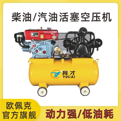 Reciprocating gasoline air compressor for mine mobile tire repair high pressure air pump diesel piston air compressor