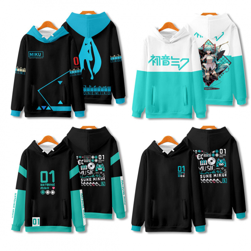 Moeyui Hatoon Future cosplay Hooded Sweatshirt Animation Secondary Surrounding Miku Men's and Women's Casual Jacket