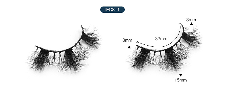 8 Paar Mehrschichtige Dicke Falsche Wimpern Aus Nerz display picture 1