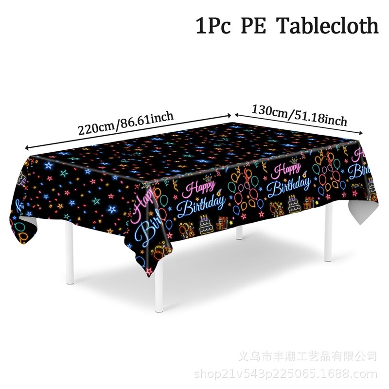 成人儿童生日派对一次性桌布生日桌台装饰塑料桌布防水防油PE桌布|undefined