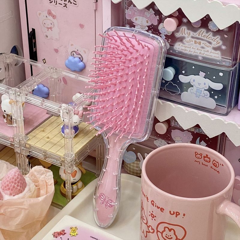 漫画 kt 流星コーム高価値ファインフラッシュスクエアシェイクエアクッションコーム特大スパンコール学生理髪コーム|undefined