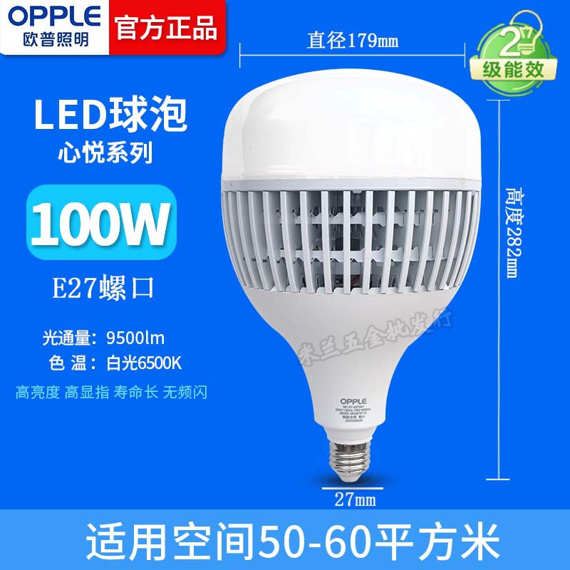 Iluminación OPP 100W burbuja esférica