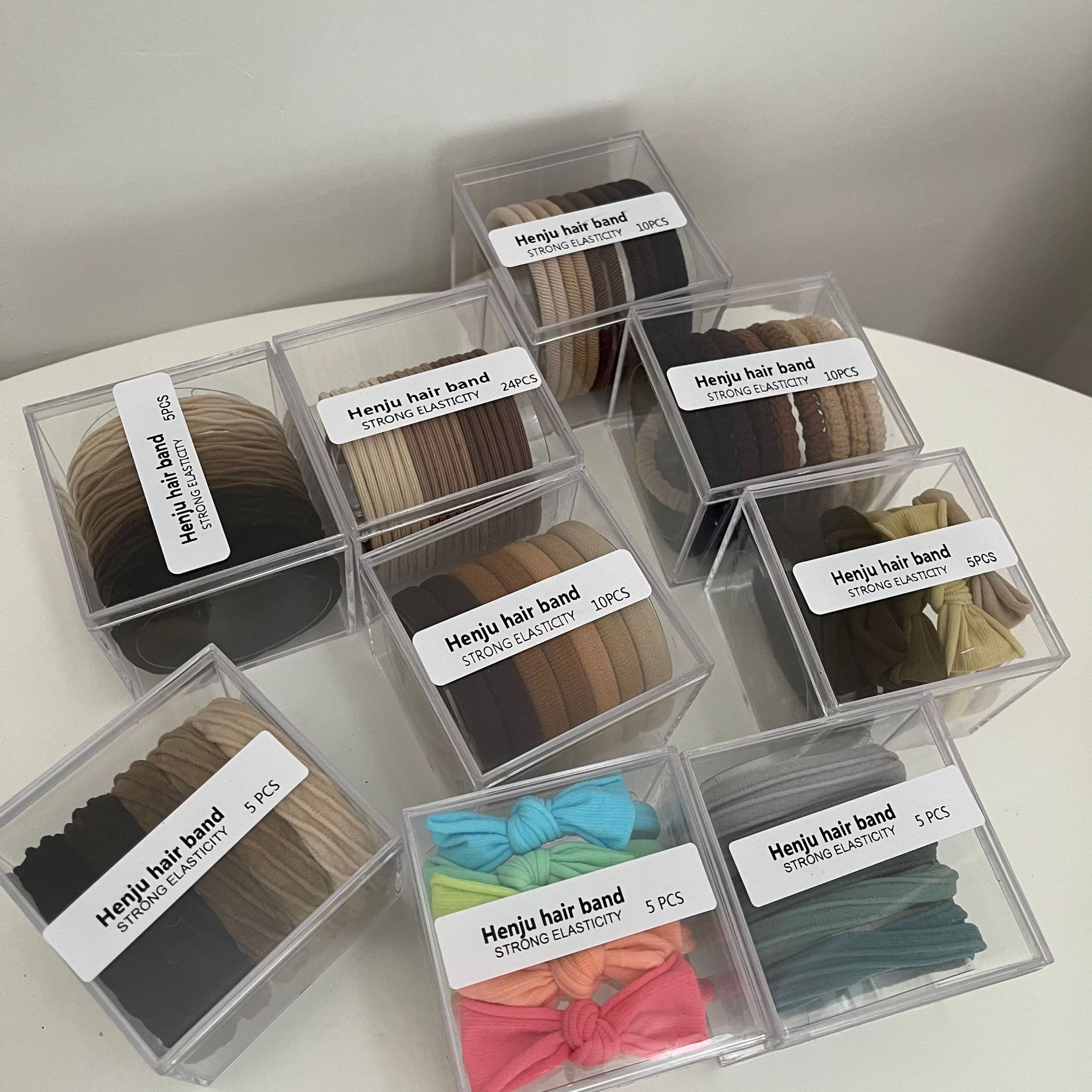 Set de elastice de păr simple și durabile pentru femei_voghion.com