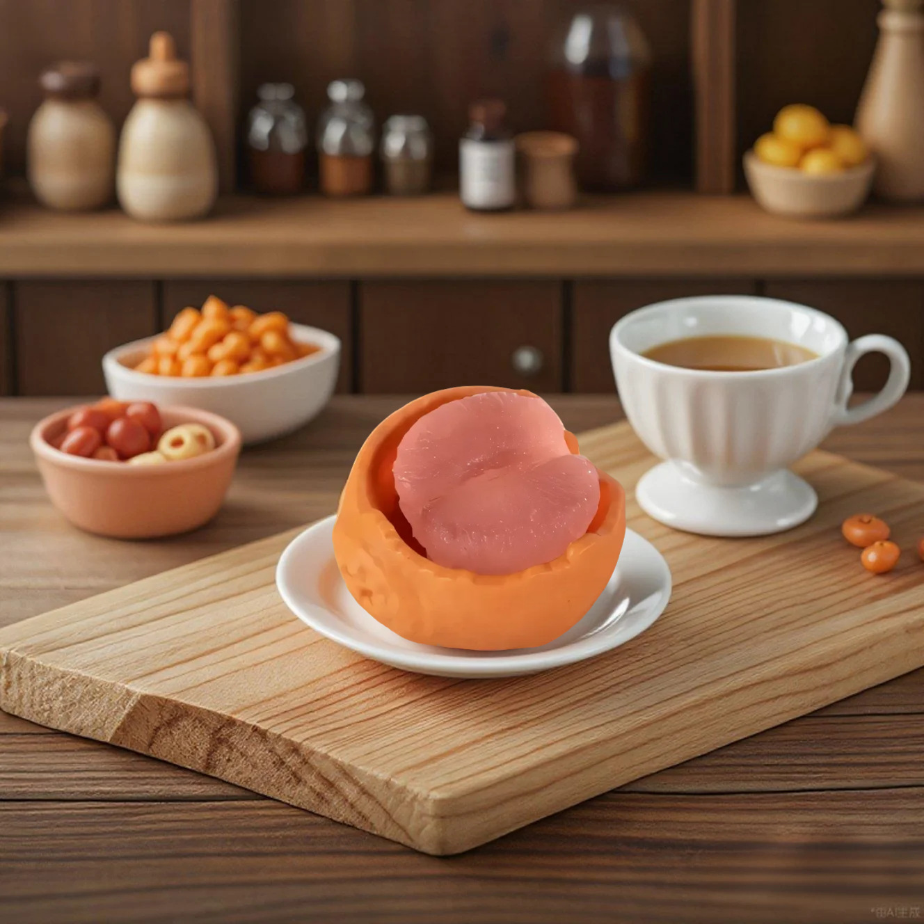 Molde Silicona Media Mandarina — Mousse, Pudín, Té Gelatina