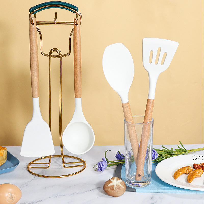 12 conjuntos de cocinas de silicona, cocinas de silicona antiadherentes, cocinas de silicona de grado alimenticio al por mayor