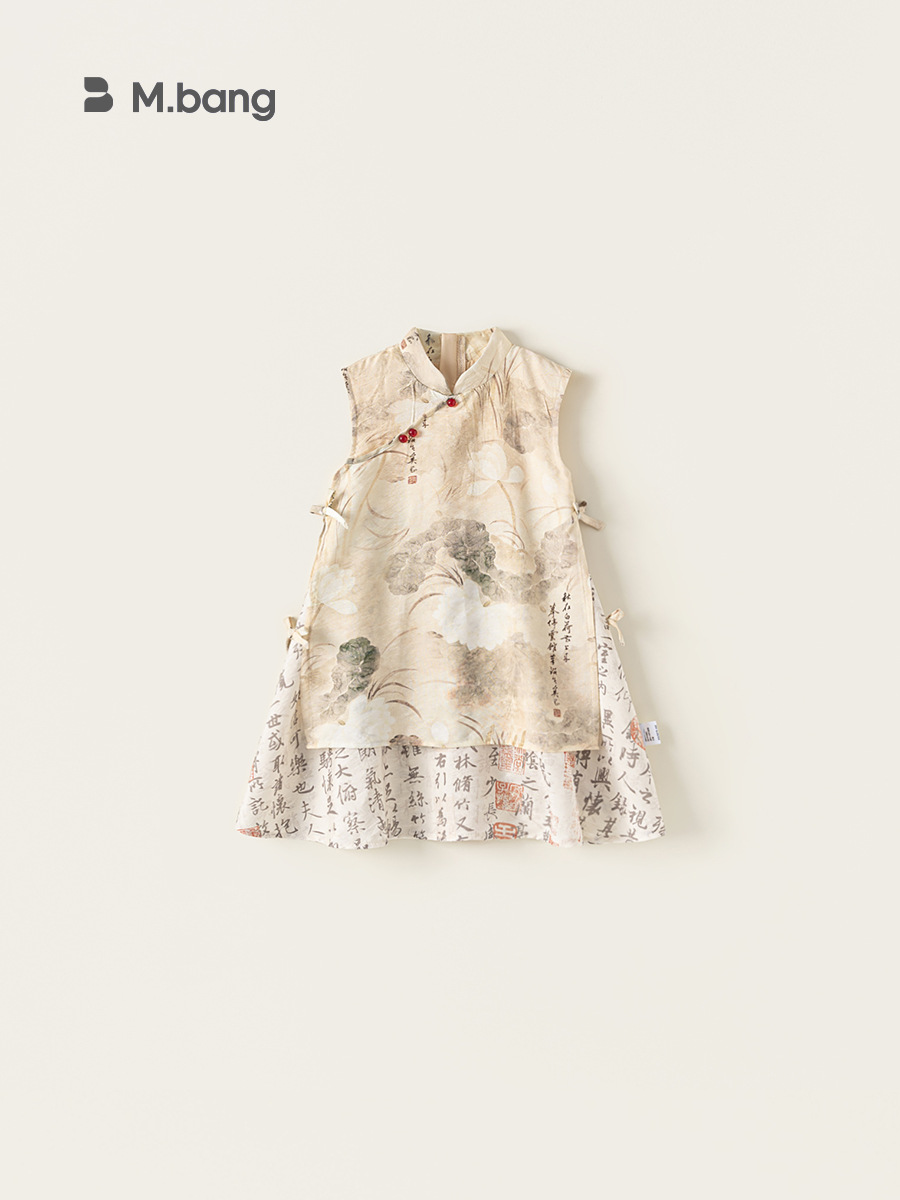Yoobao ropa infantil niñas falda de estilo nacional de verano 2025 niños nuevos vestidos chinos vestidos de verano chino falda cheongsam