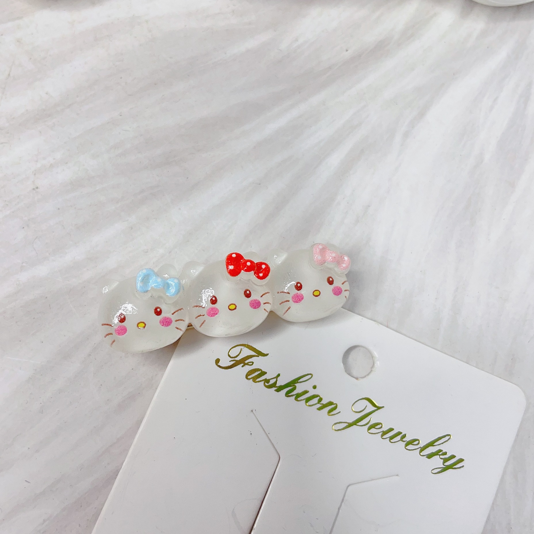 고양이 머리핀 3개