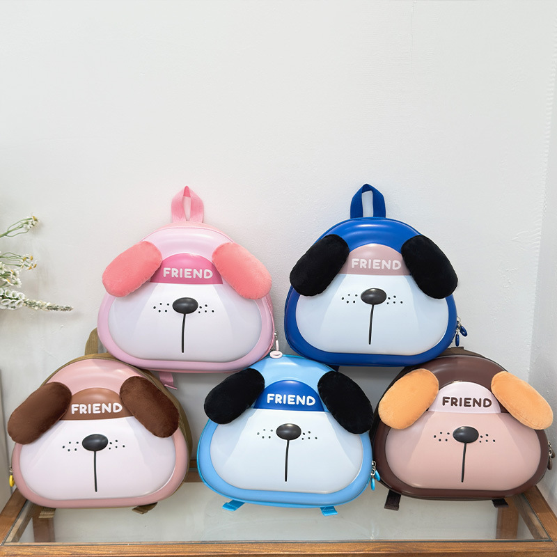 Cartoon Stuffed Big-Eared Dog Children's Casual Backpack Eva Fashion Candy Color Kindergarten Backpack Travel Burden Reduction Cartoon Stuffed Big-Eared Dog Children's Casual Backpack Eva Fashion Candy Color Kindergarten Backpack Travel Burden Reduction