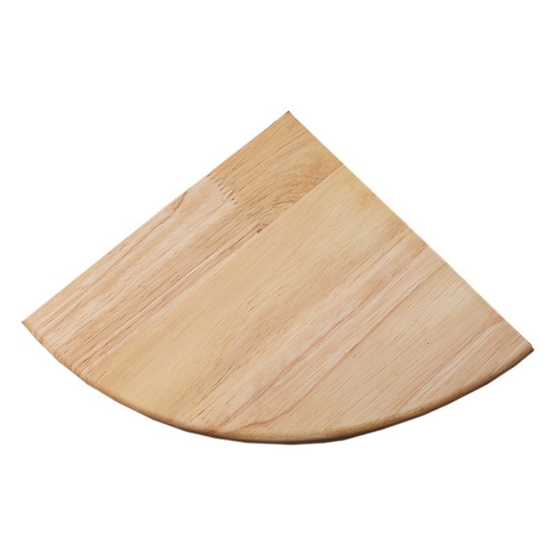 Tabique en forma de abanico, pared de madera de caucho, estante de esquina para colgar en la pared, baño decorativo, baño, baño, sala de estudio, sin perforación