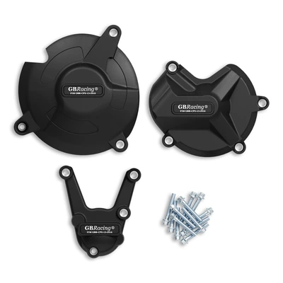 Suitable for 17-18 Bmw S1000Rr/R Modified Engine Protective Cover Gbracing Engine Anti-Fall Side Cover (Motorcycle Safety Supplies) - black-three-piece-suit