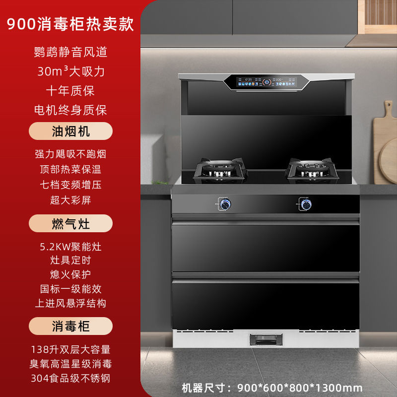 900 소독 캐비닛 핫 세일 모델(7단 가변 주파수 과급) - 파이프 천연가스 + 좌우 연기 배출 [ 공동 보증]