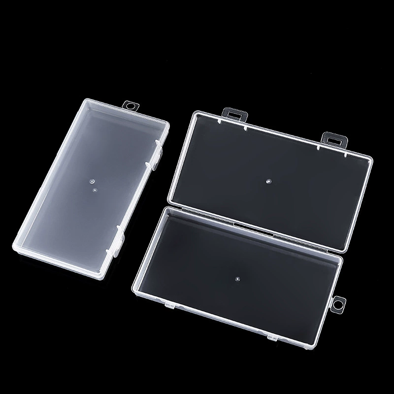 Rectangular transparent plastic storage box, cards, dustproof sticker