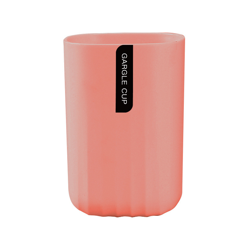 Sencillo Estilo nórdico cepillo de dientes taza baño color sólido onda patrón plástico cepillo de dientes almacenamiento taza de lavado simple enjuague bucal taza
