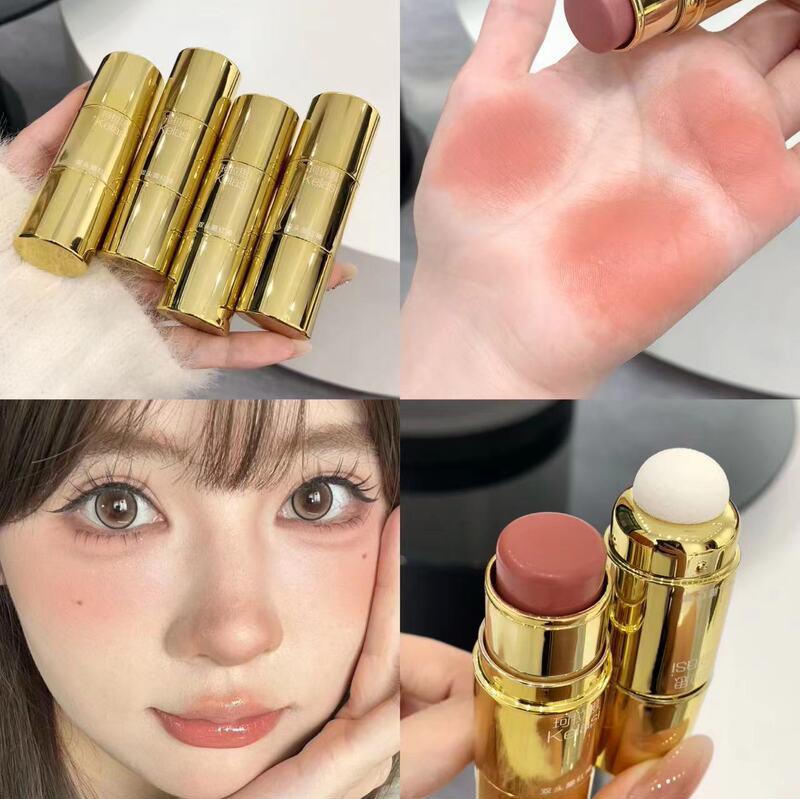コラ思双頭の頬紅棒は色を塗りやすいです。自然な立体が明るくて、飽和しています。|undefined