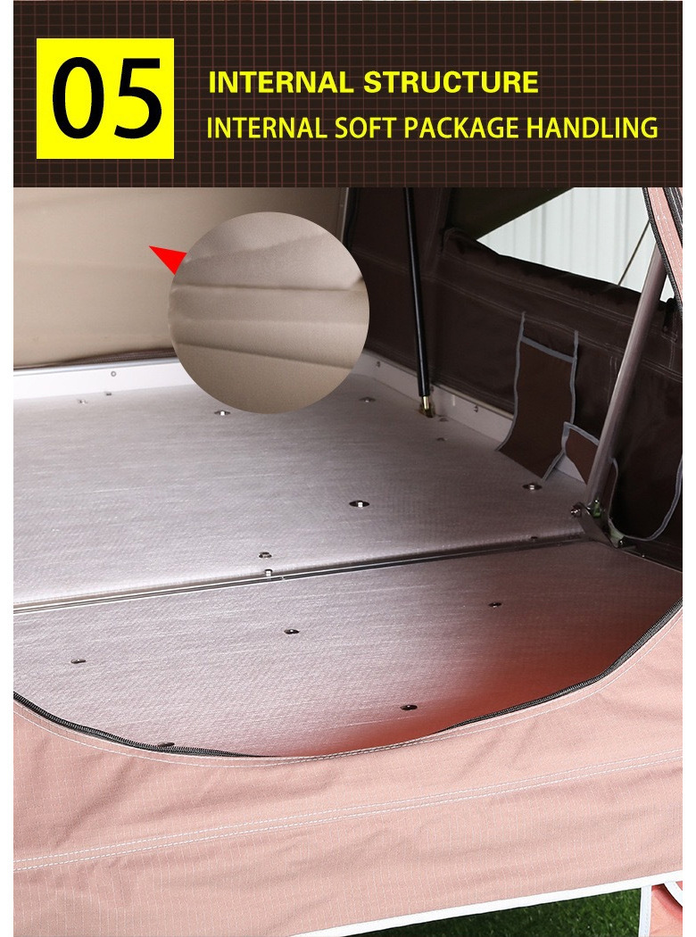 Roof Tent Rollover Suv Car Outdoor Quick-Open Car Foldableing Abs Aluminum Alloy Hard Top Roof Tent