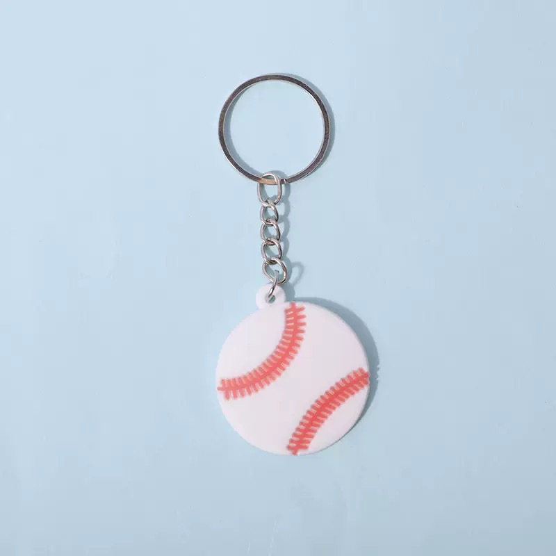 Llavero de fútbol, deportes, pelota, dibujos animados, PVC, goma suave, mochila escolar, accesorios de regalo, explosión transfronteriza de Amazon