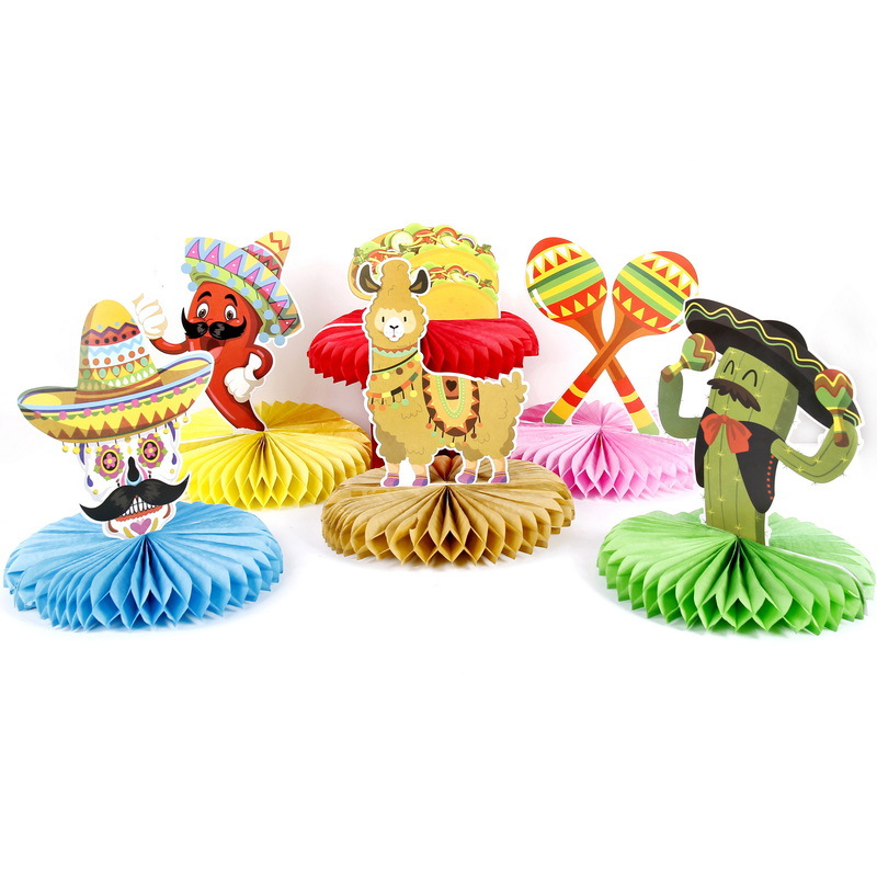 Decoración festiva mexicana transfronteriza decoración de abeja fiesta de cumpleaños mesa panal de papel panal de papel