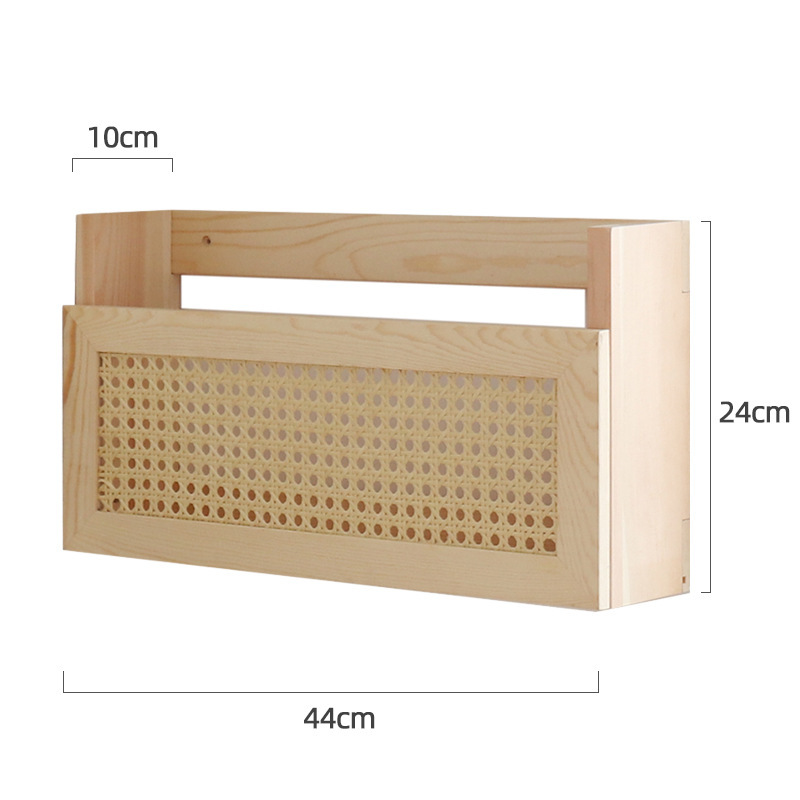 Caja de almacenamiento tejida a mano de estilo japonés, canasta de almacenamiento para colgar en la pared, sala de estar para el hogar, enrutador de periódico, caja de almacenamiento de bloqueo, stock