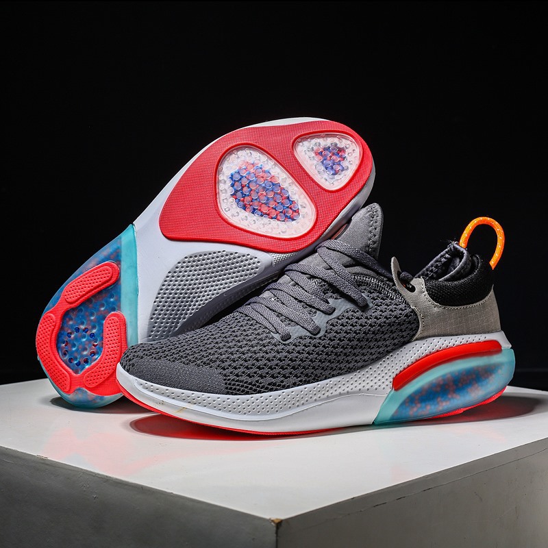 Maratón de explosión transfronteriza para hombres y mujeres zapatos de corrida de partículas de amortiguación de palma completa zapatos de corrida de moda transpirables