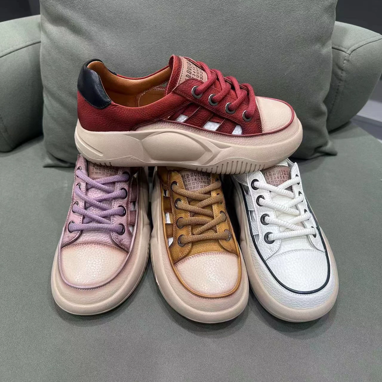 Женские кроссовки 2025 года, интернет-хит, весна-осень, новые, на толстой подошве, дышащая сетка, повседневные, уличные