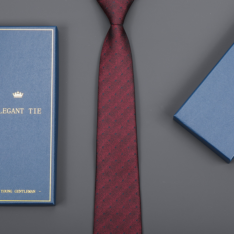 8cm 버건디 스타 지퍼 [롱 선물 상자]