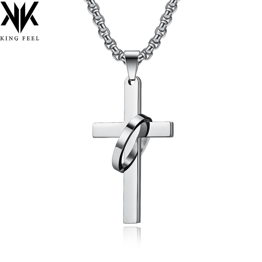 INS cold neutral wind stainless steel cross necklace necklace no…