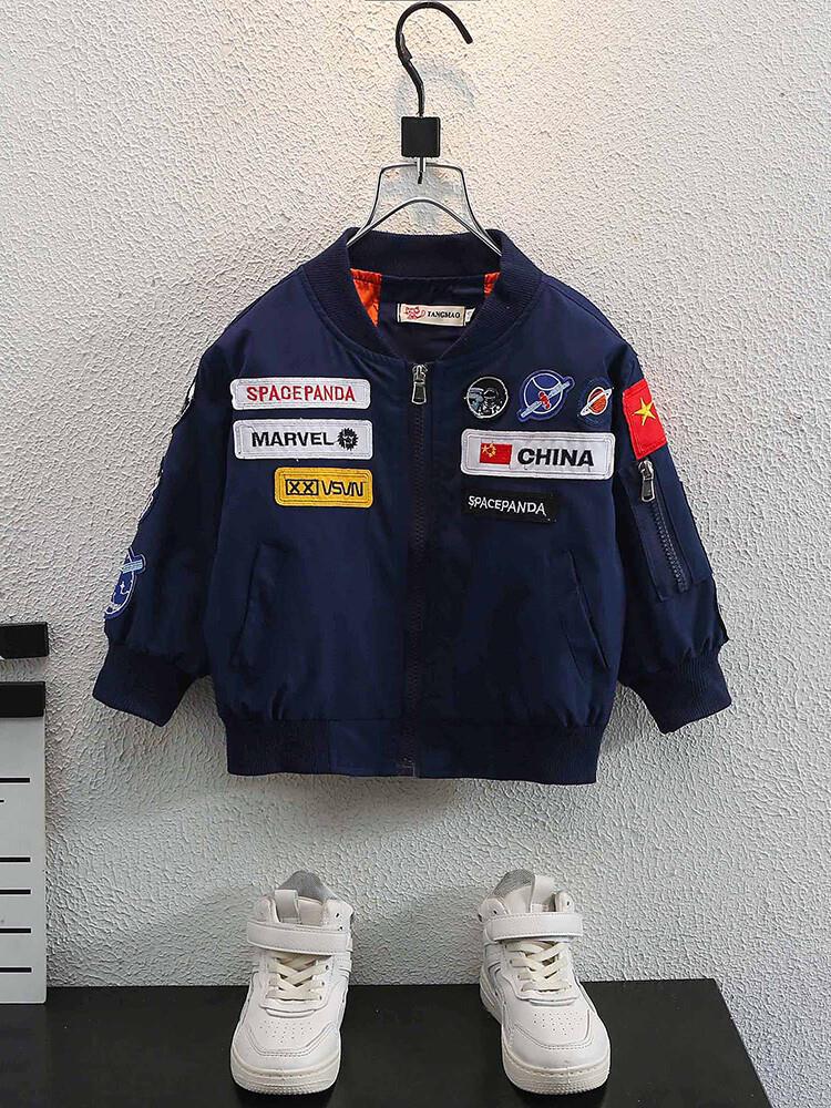 Veste d'uniforme militaire vide pour garçons, vêtements de printemps et d'automne 2023, nouveau beau haut pour enfants, tendance_voghion.com